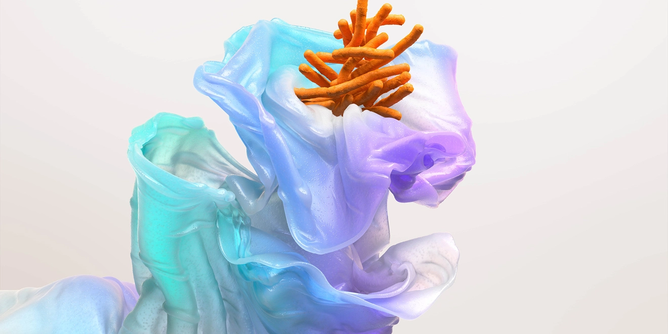 3D rendered virus image