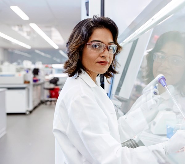 Mili Mandal, an Oncology Scientist in the lab in Philadelphia USA