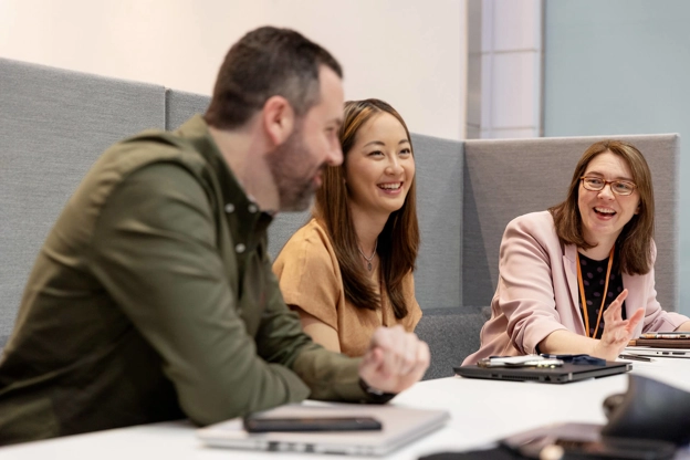 group of employees in a meeting